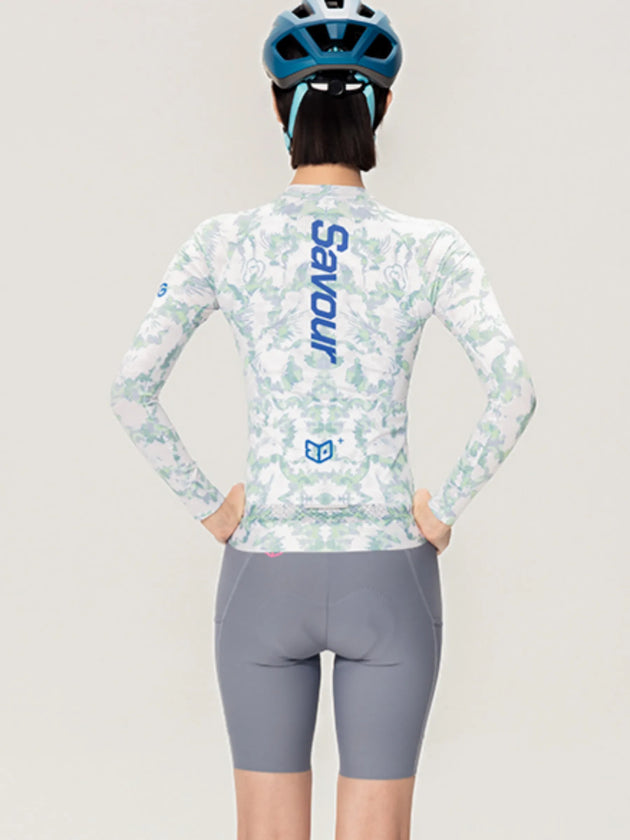 A*C Unisex Cycling Jersey LS - Savour Beach Blue