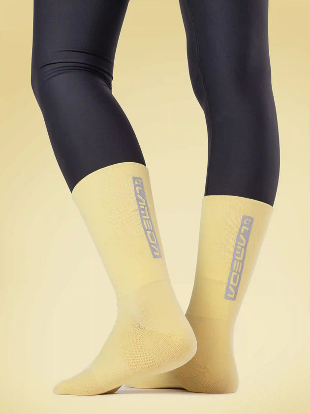 Skarpety sportowe odblaskowe 7305 - Żółte