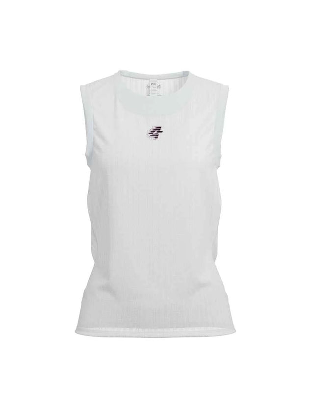 Clouds Women Cycling Base Layer Vest - White