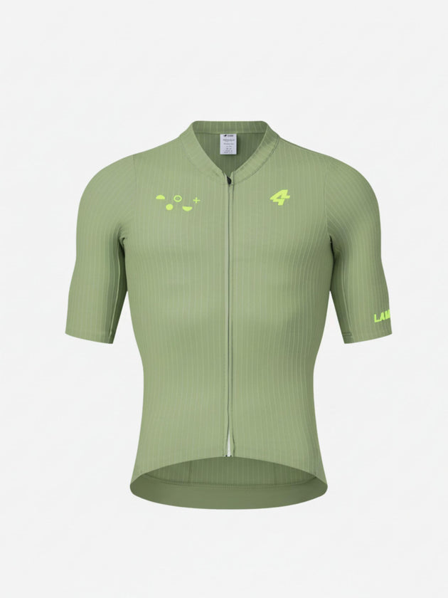Roam Pánský cyklistický dres s krátkými rukávy - Zelená