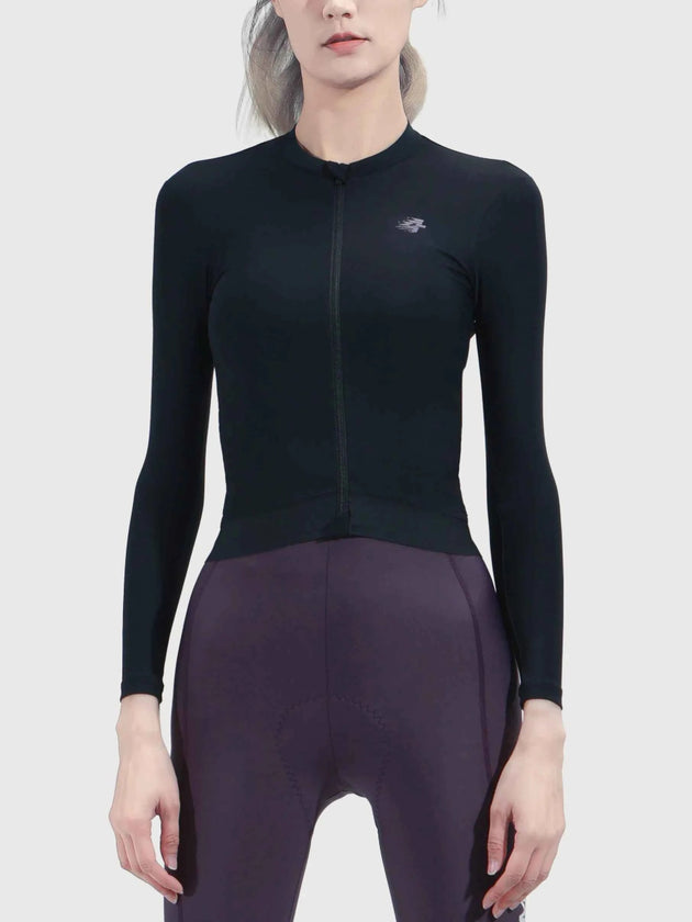 Ethereal Woman Cycling Jersey Long Sleeve - Black