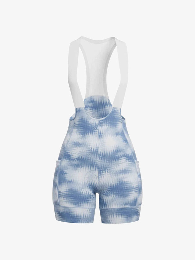Floral Woman Cycling Bib Shorts - Ink Blue