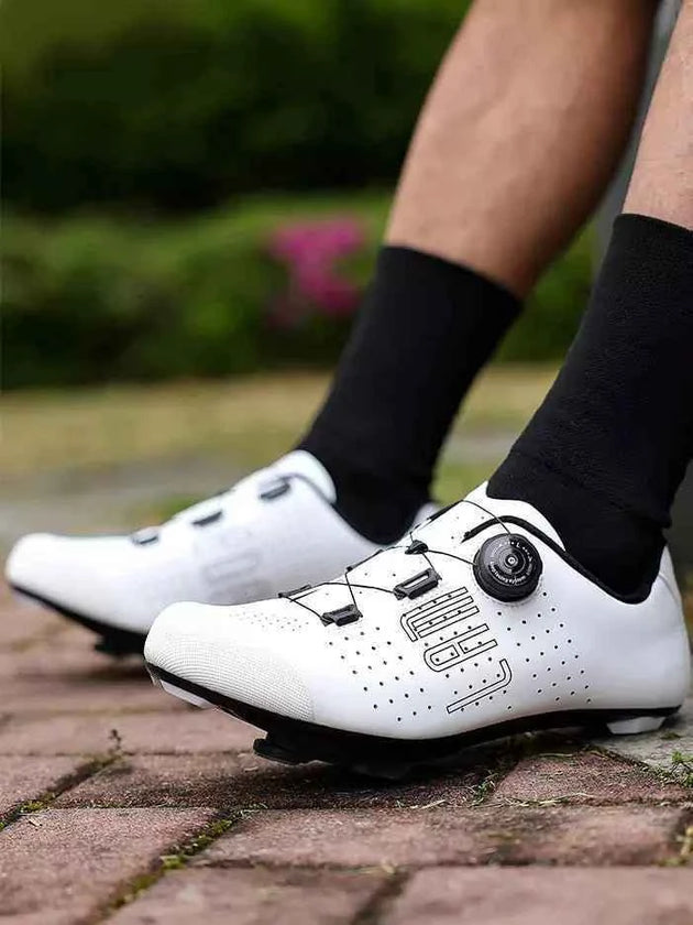 Hank Unisex Rubber Sole Cycling Shoes - White