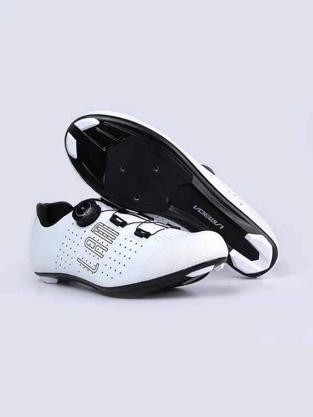 Hank Unisex Nylon Cycling Cleat Shoes - White