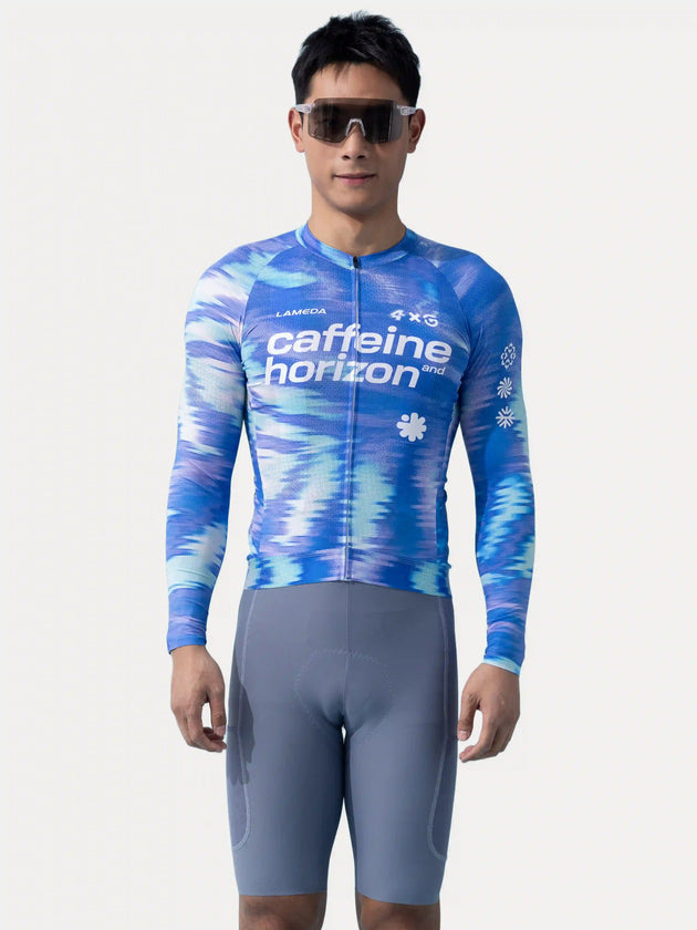 A*C Unisex Cycling Jersey LS - Caffeine Blue