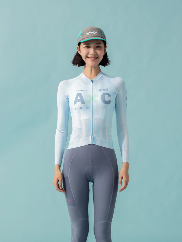 A*C Unisex cyklistický dres LS - Ice