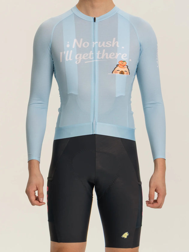 LAMEDA x Capybara Unisex Cycling Jersey Long Sleeves - Single Blue