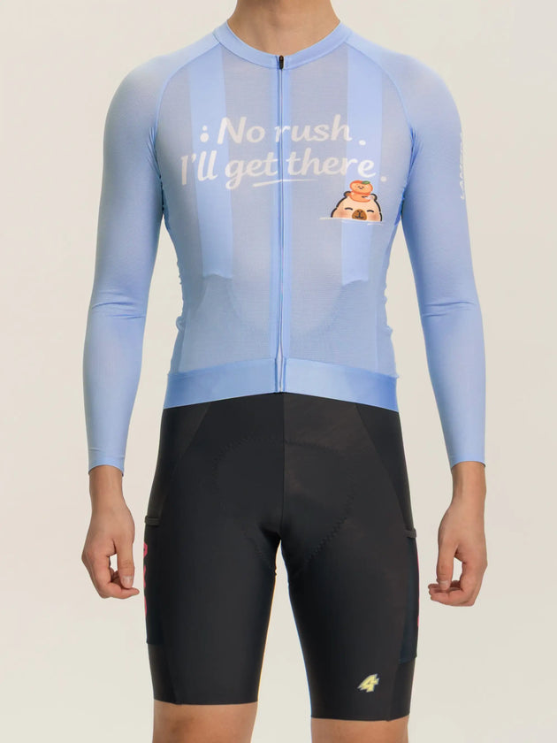LAMEDA x Capybara Unisex Cycling Jersey Long Sleeves - 3 Squad Blue