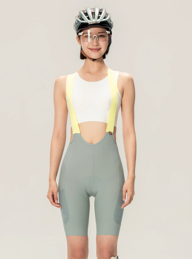 Lameda Speciální dámské Bib Shorts k 21. výročí - Zelená