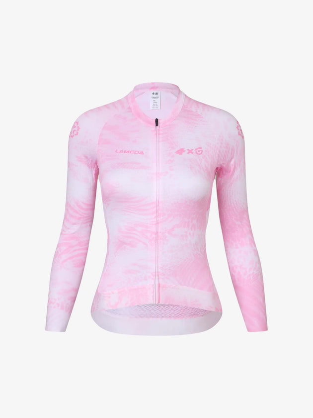 A*C Unisex Cycling Jersey LS - Caffeine Pink