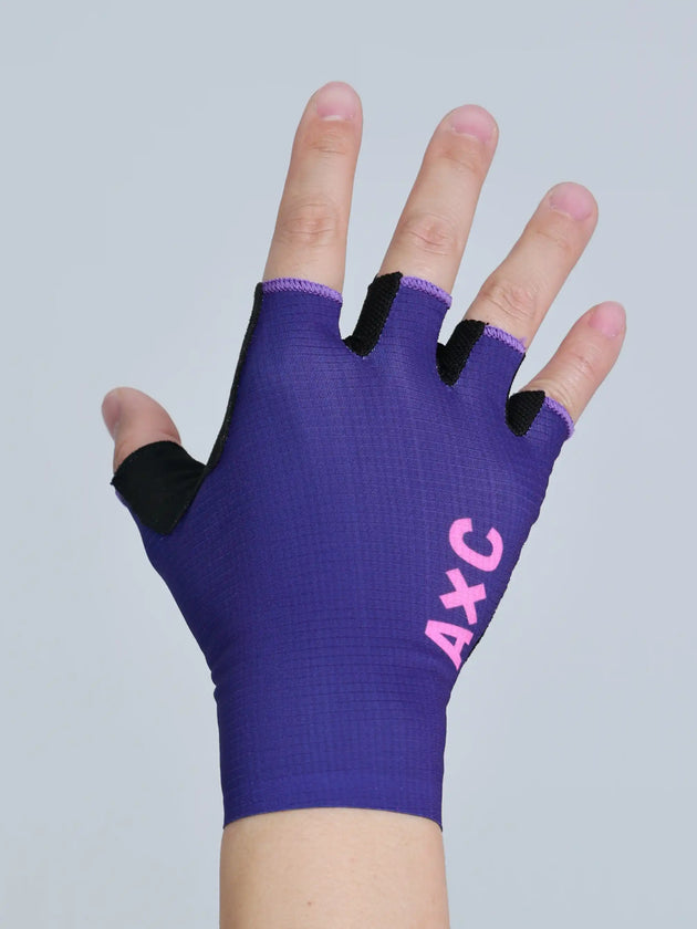 2026 Half-Finger Cycling Gloves - AxC Purple
