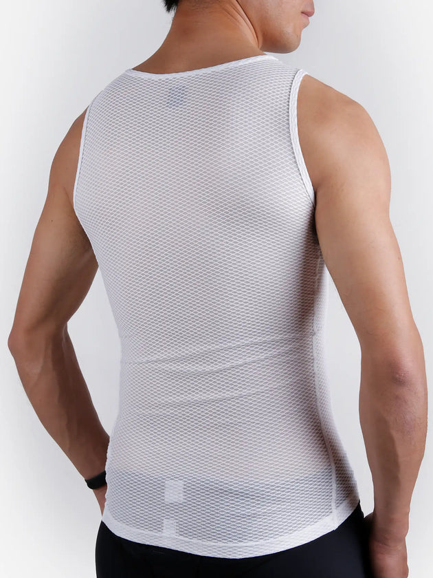 Men's Cycling Mesh Base Layer - White