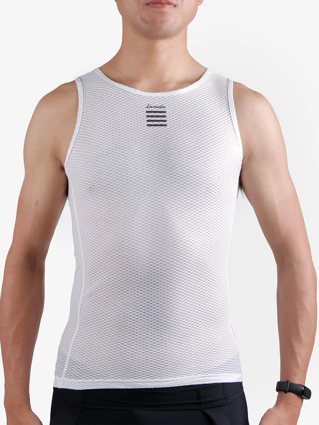 Men's Cycling Mesh Base Layer - White