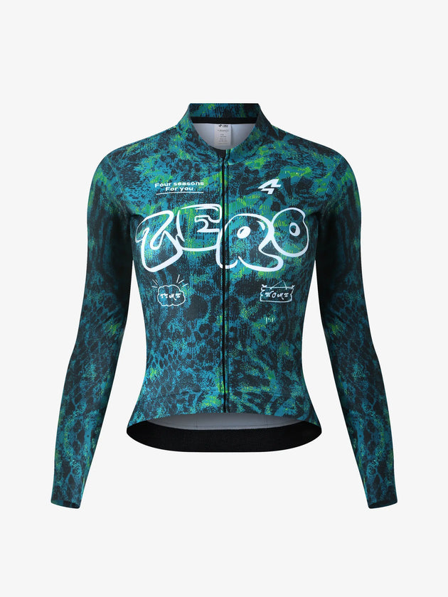 Unisex termální cyklistický dres s fleecem Z808 - Zelená