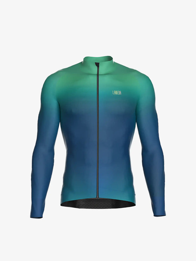 Dusk Pánský dlouhorukávový cyklistický dres – Blesková modrá