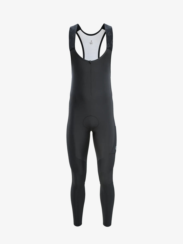 Spear Men's Thermal Fleeced Bib Tights - Black