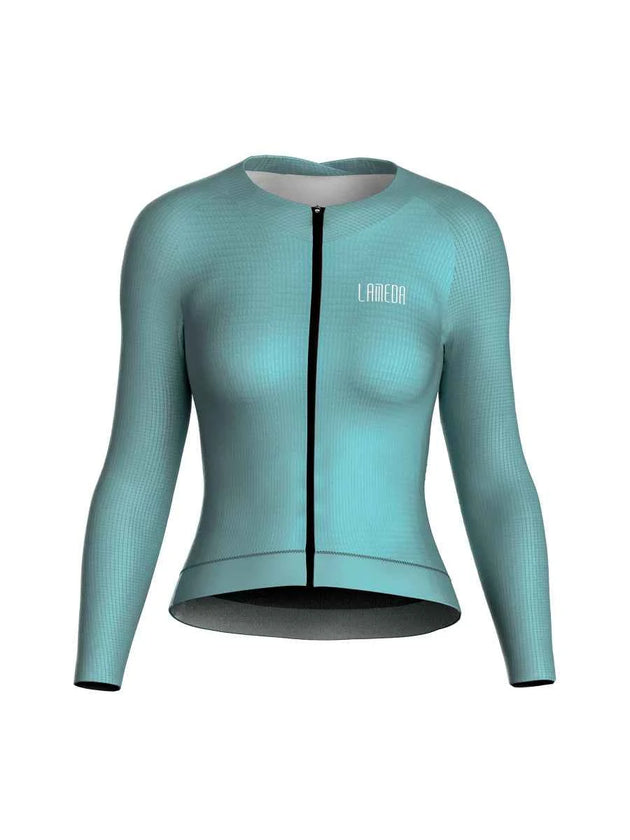 Neon Women Cycling Jersey Long Sleeve - Neon Green