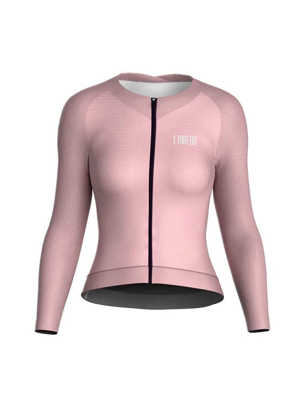 Neon Women Cycling Jersey Long Sleeve -Neon Pink