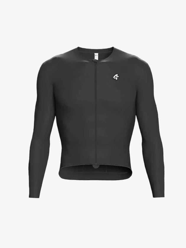 Polar Night Pánský flísový termo cyklistický dres - Černá
