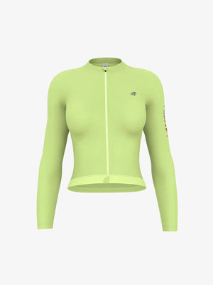 Quill Women Cycling Jersey Long Sleeve - Pear Yellow