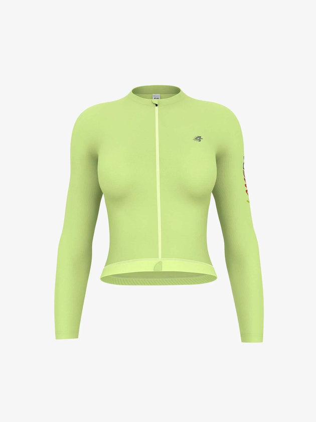 Quill Women Cycling Jersey Long Sleeve - Pear Yellow