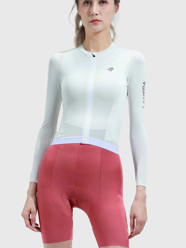 Quill Women Cycling Jersey Long Sleeve - White