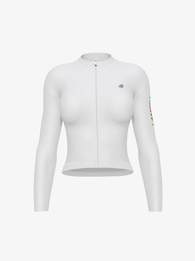 Quill Women Cycling Jersey Long Sleeve - White