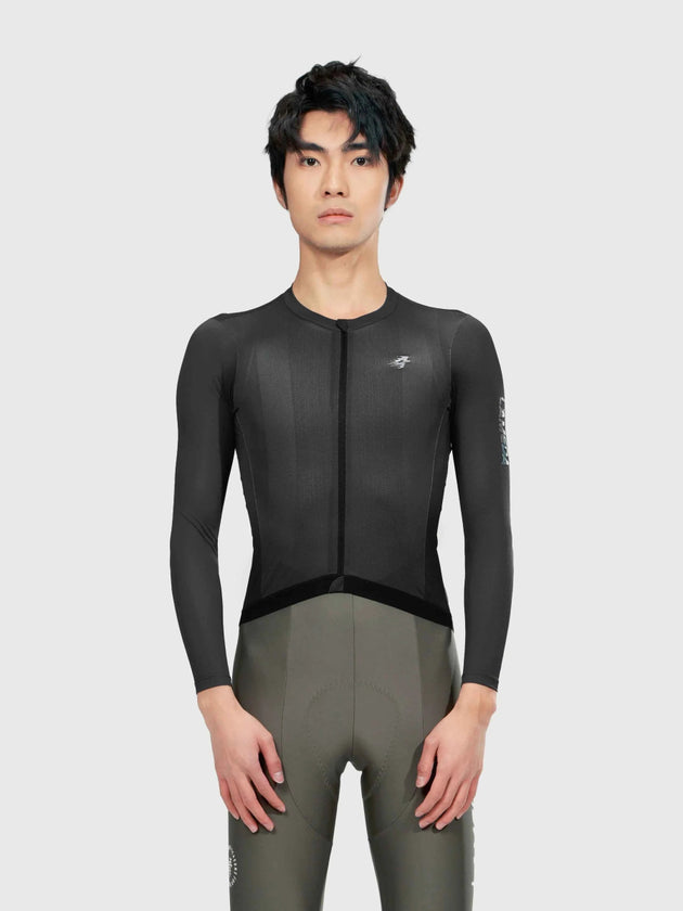 Realm Men Cycling Jersey Long Sleeve - Black