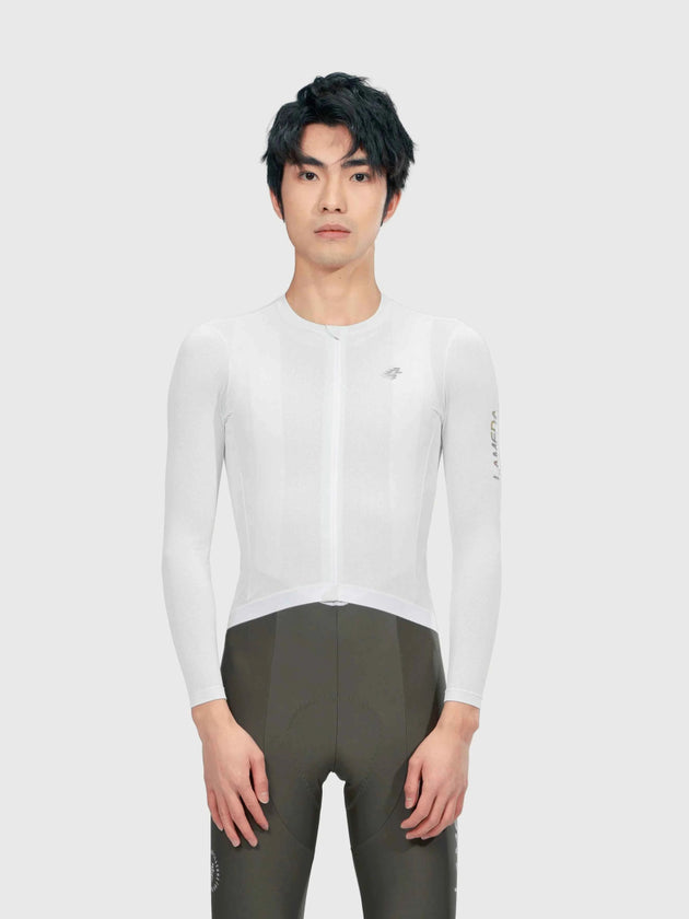 Realm Men Cycling Jersey Long Sleeve - White