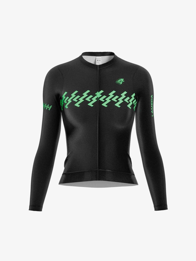 Slumber Women Cycling Jersey Long Sleeve - Ink Green