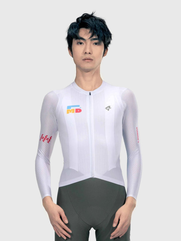 Sparkle Men's Cycling Jersey Long Sleeve - White