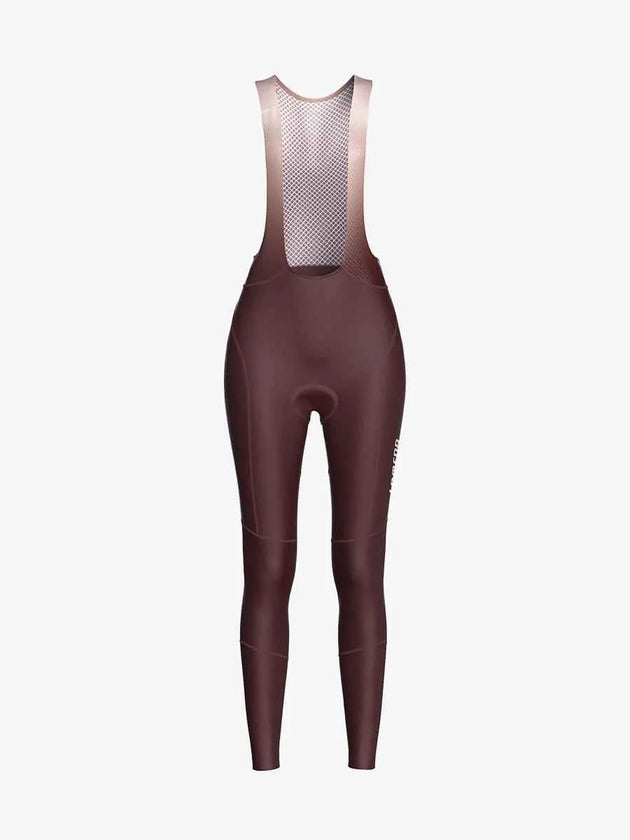 Sunset Women's Thermal Fleeced Bib Tights - Reddish Brown