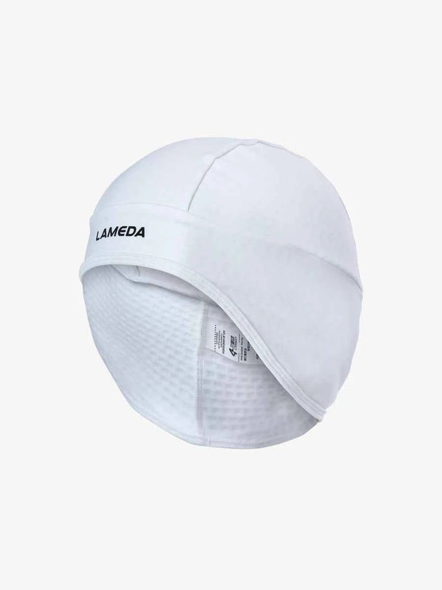 Thermal Beanie for Under Bike Helmet - White