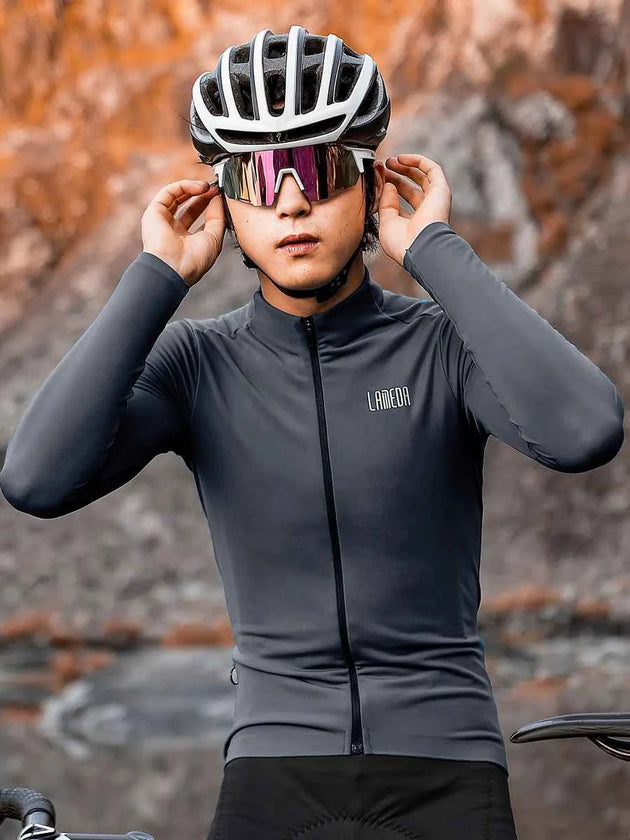 Transcend Men's Fleeced Thermal Jersey - Gray