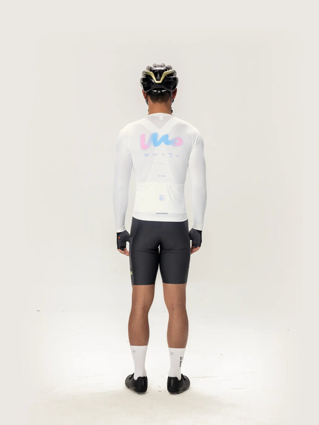 Wow univerzální cyklistický dres s dlouhým rukávem 2026SSZ898 - Bílý